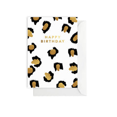 Leopard Happy Birthday Card